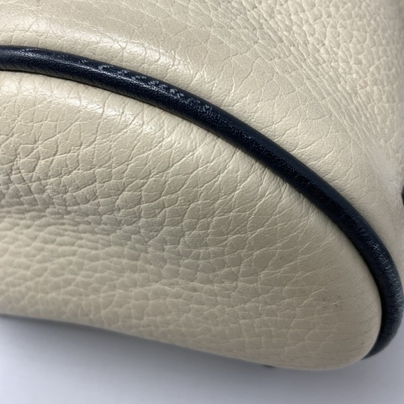 Vintage Dooney & Bourke Teton Cream & Brown Pebbled‎ Leather Backpack Rare USA main image 16
